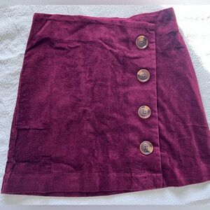 Chic Corduroy Button-Front Mini Skirt